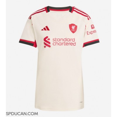 Zenski Nogometni Dres Liverpool Jeremie Frimpong #30 Gostujuci 2025-26 Kratak Rukav Zenski Nogometni Dres Liverpool Jeremie Frimpong #30 Gostujuci 2025-26 Kratak Rukav